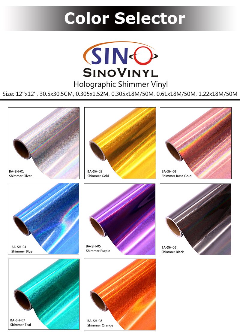BA-SH Holographic Shimmer  Die Cutting DIY Craft Permanent Vinyl