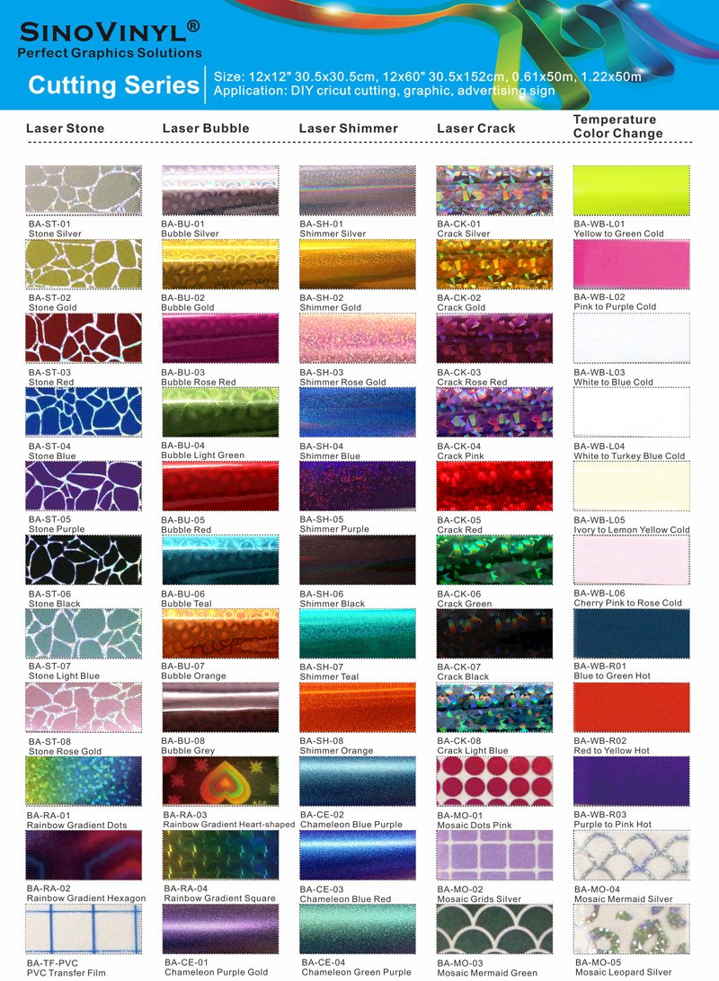 Graphic Cutting Permanent Adhesive Vinyl Roll Color PVC Film