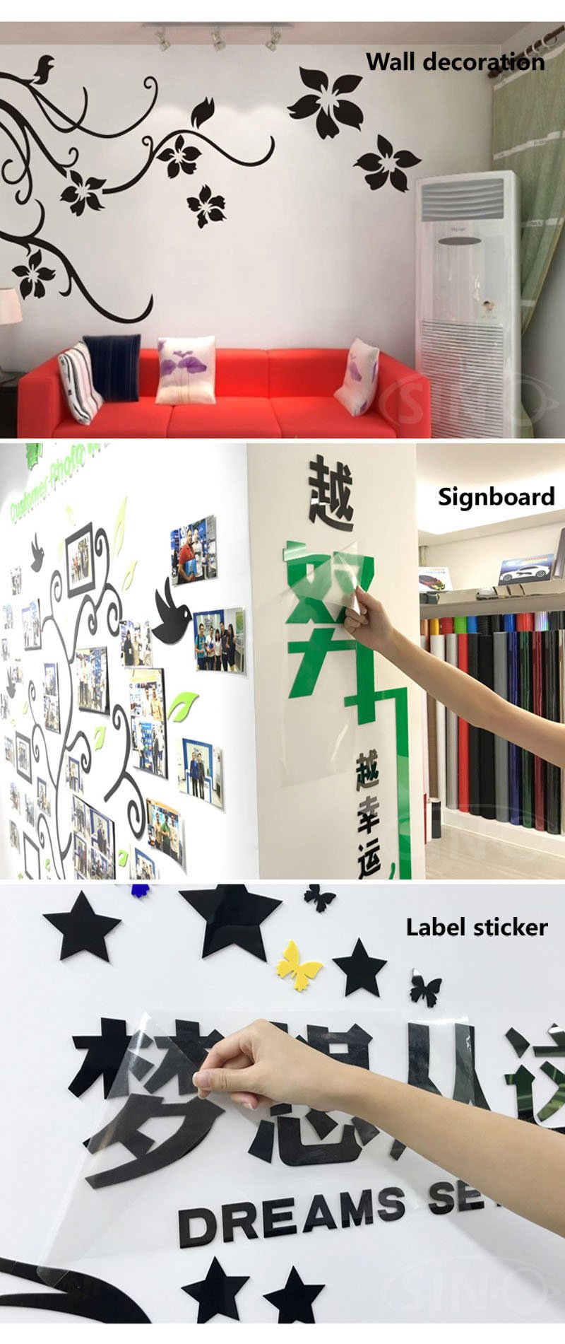 Graphic Cutting Permanent Adhesive Vinyl Roll Color PVC Film