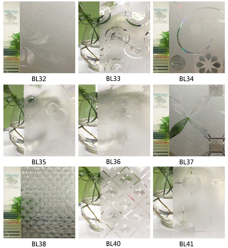 3D Patterns Graphic Relief Embossing Window Glass Film