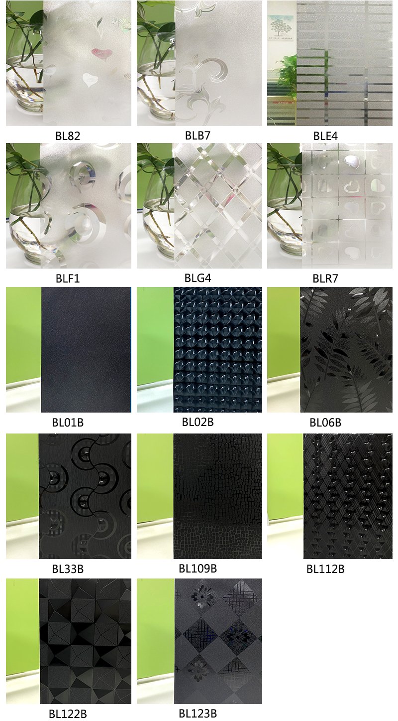 3D Patterns Graphic Relief Embossing Window Glass Film