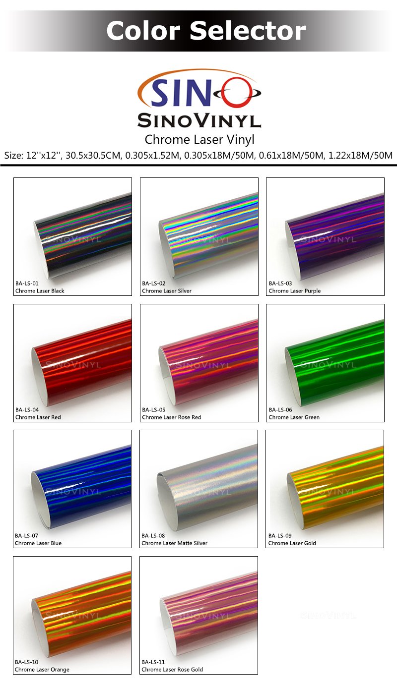 Chrome Laser Graphic Craft Vinyl Permanent Film