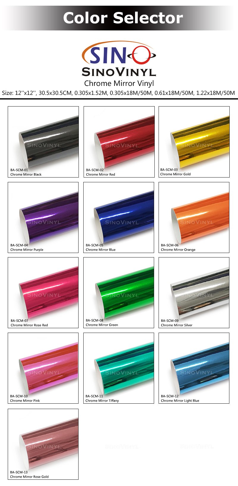 Chrome Mirror DIY Craft Cutting Vinyl Permanent for 