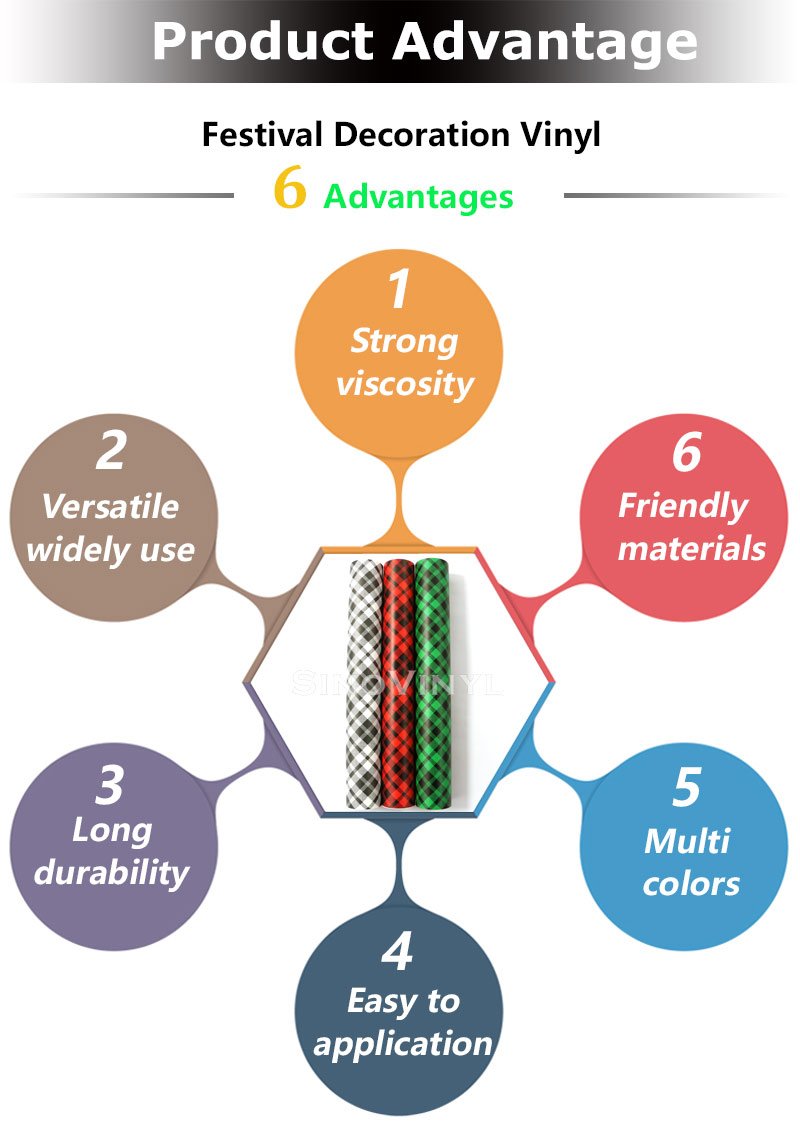 Christmas Festival Decoration Permanent Adhesive Vinyl