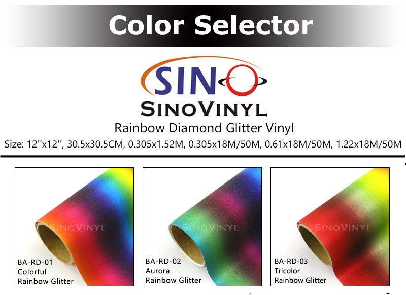 Free Sample Rainbow Holographic Sticker Cutting Self Adhesive Permanent  Vinyl Rolls - SINO VINYL