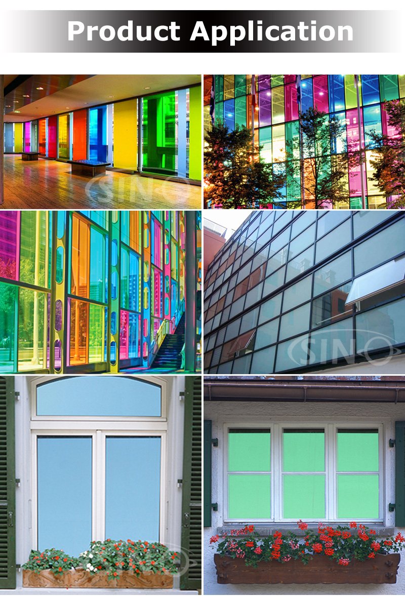 Colored Building Window Glass Tint Film