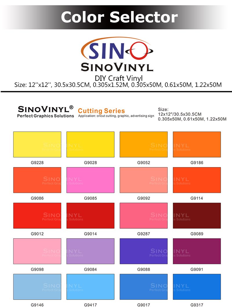 Autoadhesivo personalizado Vinilo Películas decorativas de PVC Vinilo de corte de color