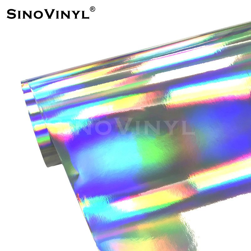 Papier autocollant holographique imprimable au laser Papier adhésif en vinyle arc-en-ciel imperméable