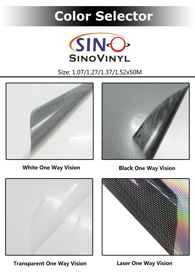 Autoadesivo One Way Vision Vinil Vinilo Microperforado Adesivo para Impressão com Solvente