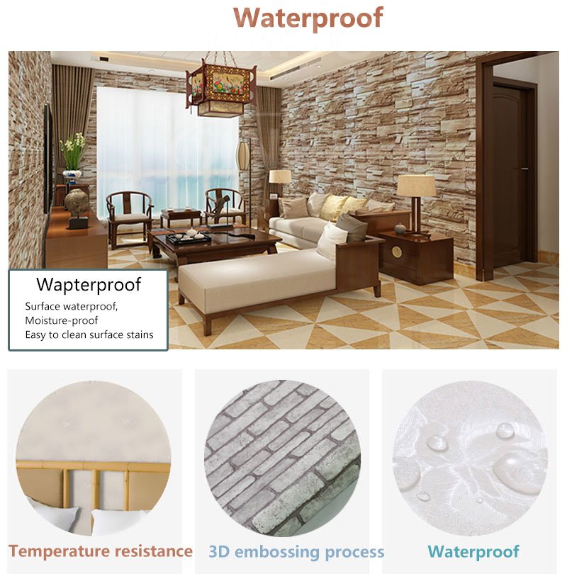 Marble Brick Texture Self-adhesive Wallpaper