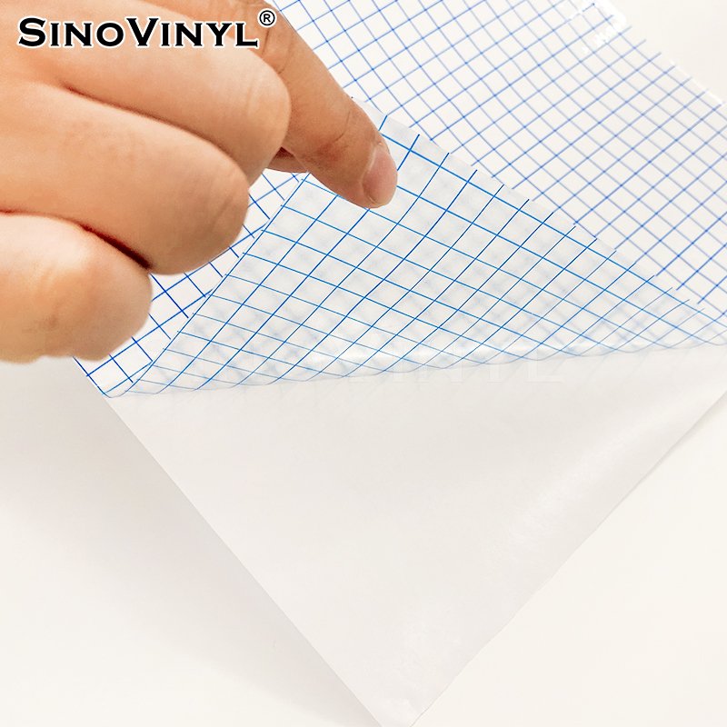 Vente en gros imperméable à l'eau amovible grille transparente auto-adhésif Cricut vinyle papier application rouleau de ruban adhésif de transfert