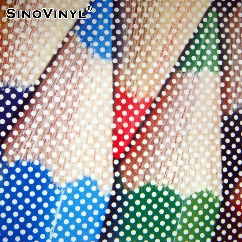 Perforated Glass Window Sticker One Way Vision See Through Vinyl Film Stickers For Digital Printing