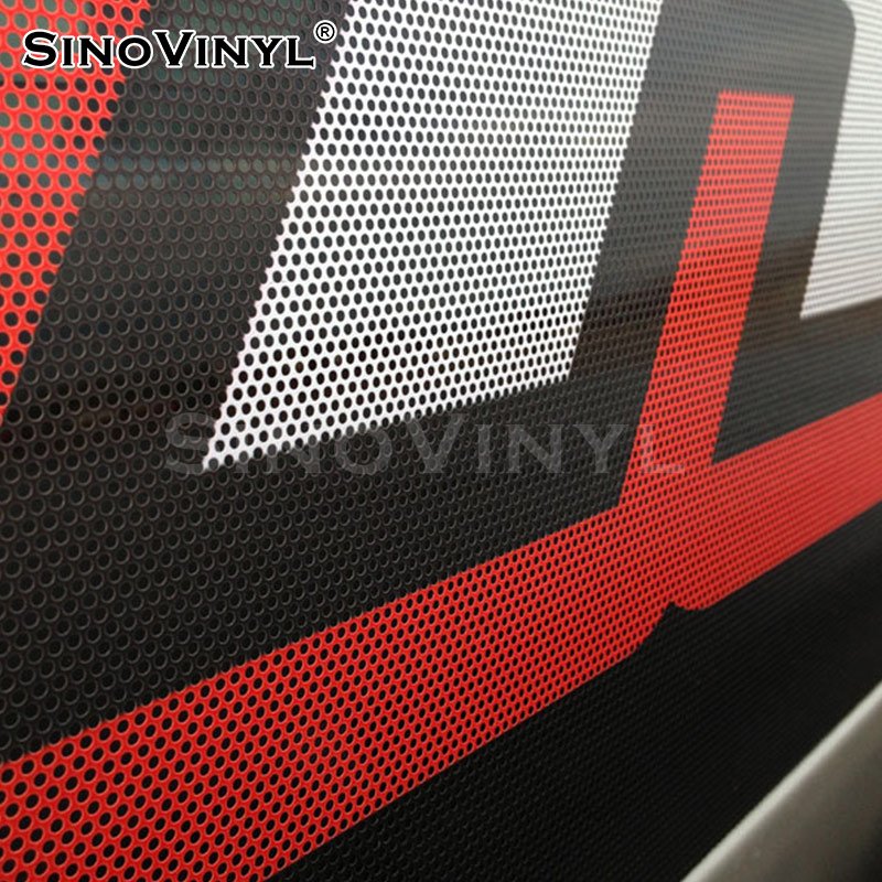 PVC Printable Glass Window Perforated Vinyl Sticker One Way Vision for Advertising Gasser Brand
