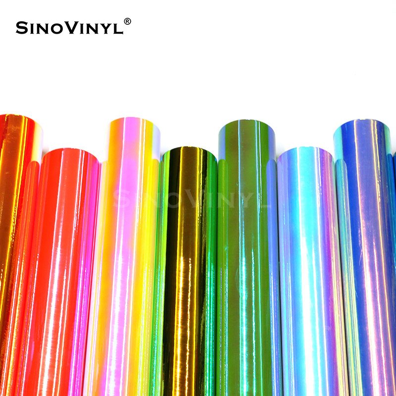 Holographic Assorted Glossy Color cutting Vinyl Sheets Colored Rolls for Cameo Silhouette,Craft Cutters,Decals,Sign