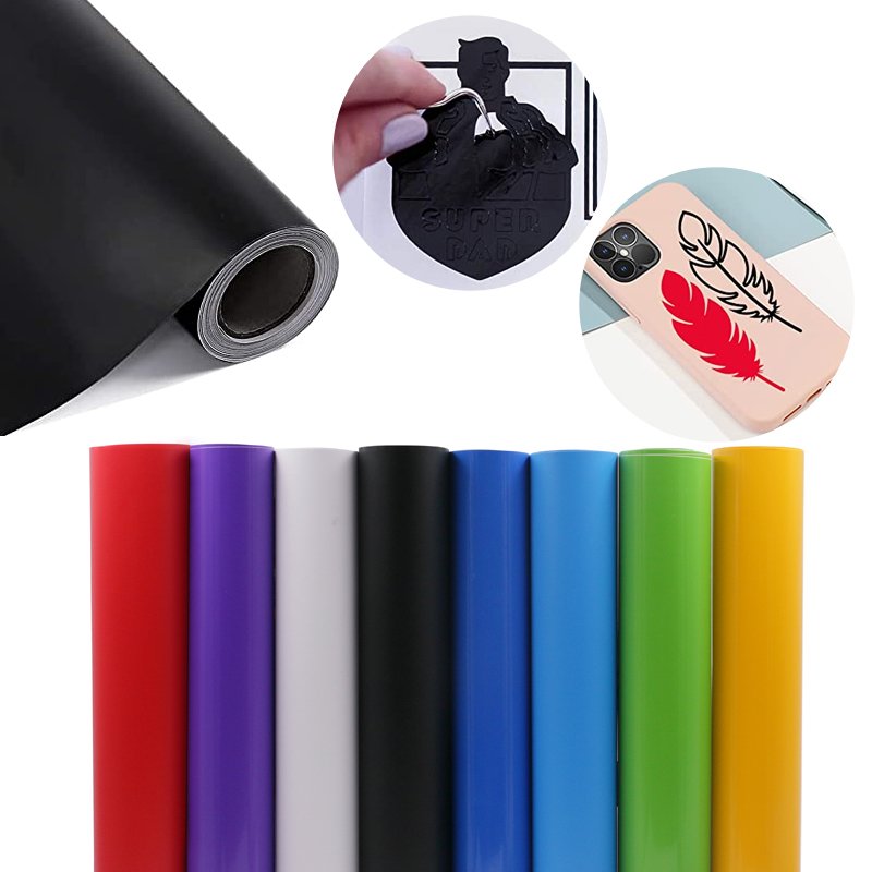 Glossy Self Adhesive Colorful Cutting Roll Vinyl For Advertising