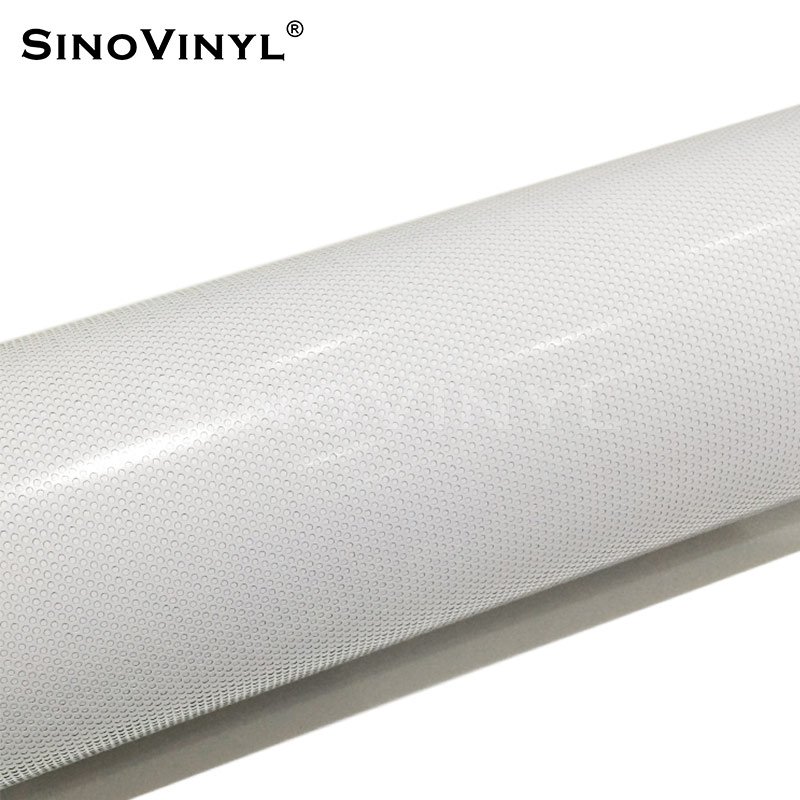 High Quality Black Glue PVC Perforated One Way Vision Vinyl Glass Sticker Window Film For Promotion